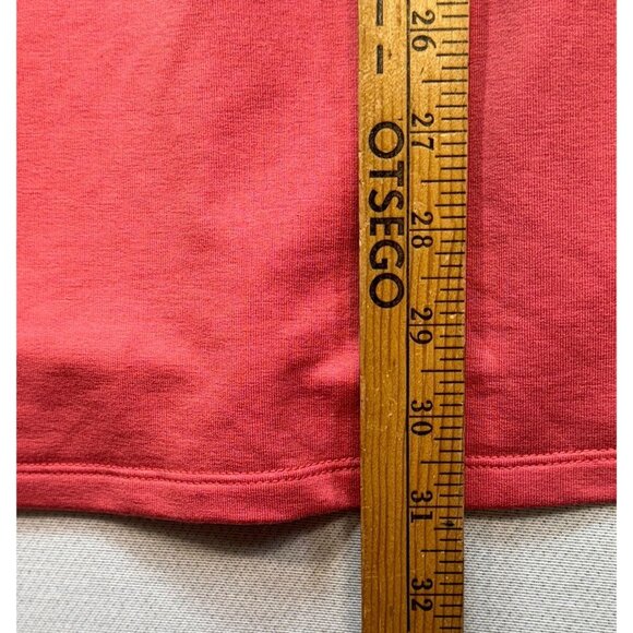 Tommy Hilfiger Womens Sporty Midi Skirt Size M Coral Elastic Waistband & Striped - Picture 6 of 8